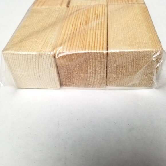 Pine Wood Craft Blocks Set of 6 Unfinished DIY Woodworking Carving - Picture 4 of 8